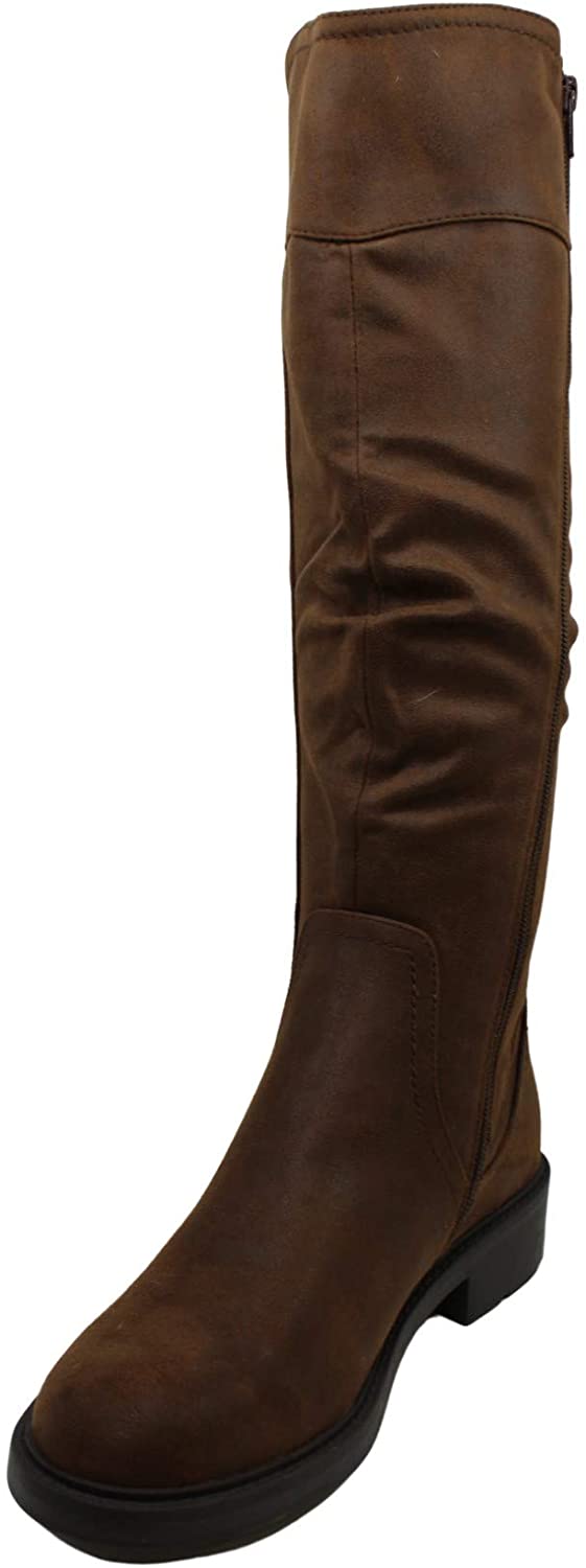 womens block heel knee high boots