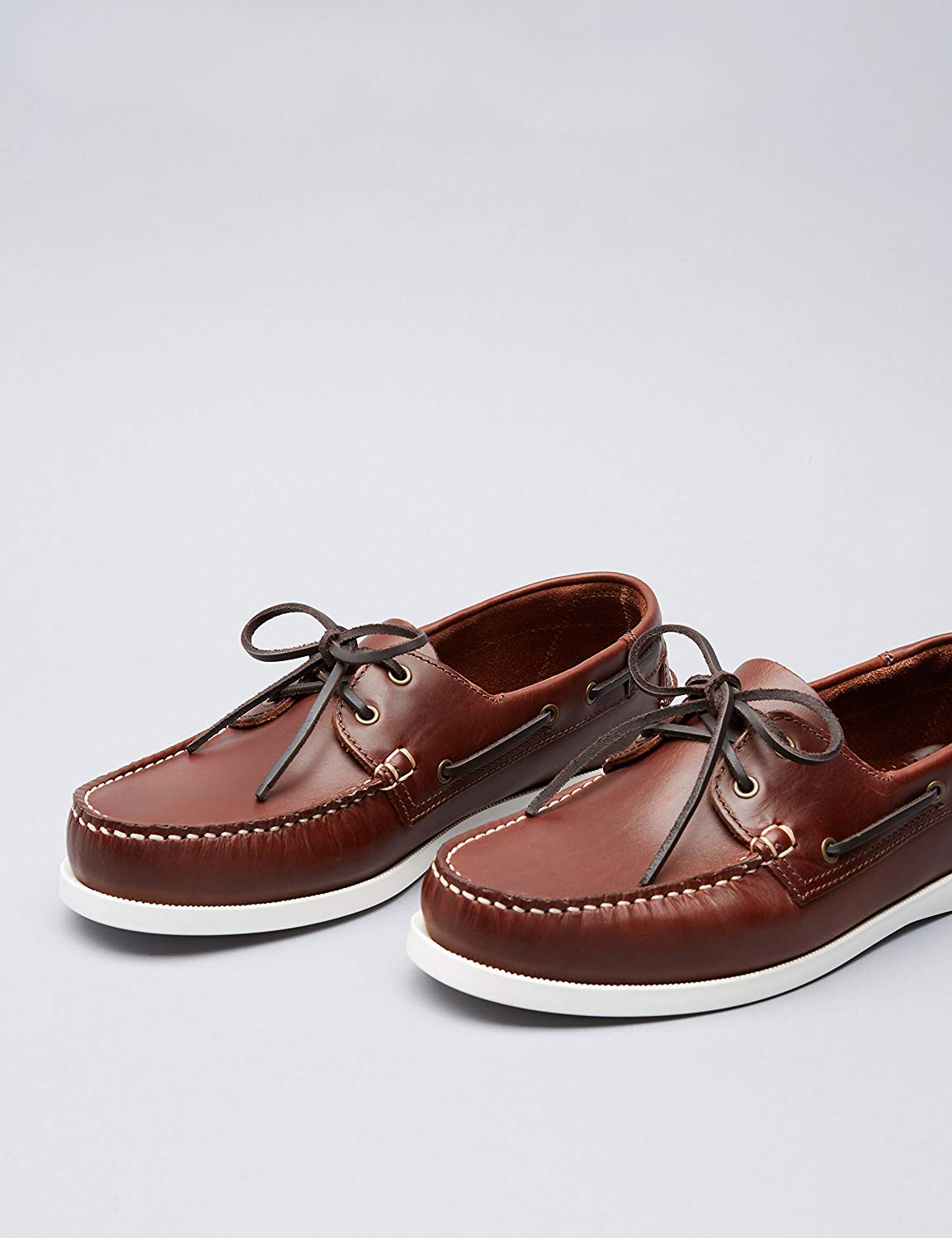 Brand find. Men�s Boat Shoes, Brown (Cognac), Size 8.0