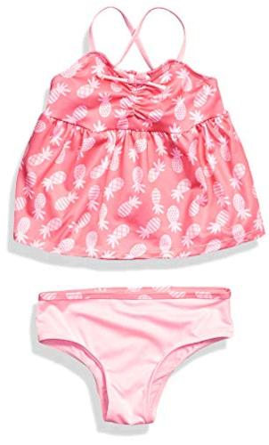 Pink Platinum Girls Baby Unicorn Rainbow Print Swimsuit