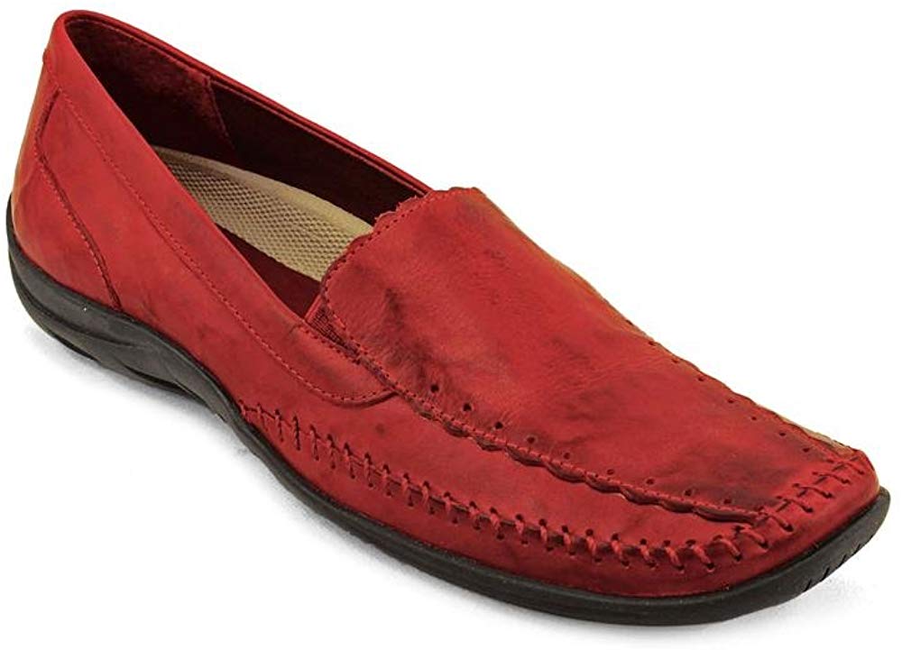 Walking Cradles Womens Tippy Leather Closed Toe Loafers, Brick, Size 8. ...