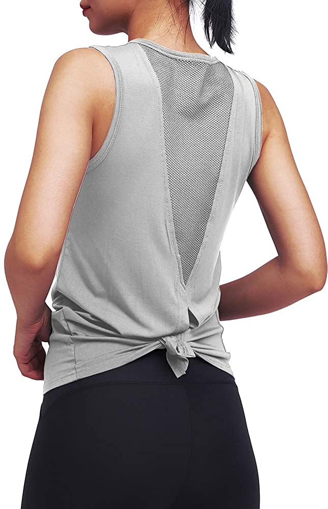 Mippo Workout Tops for Women Mesh Yoga Tops Workout