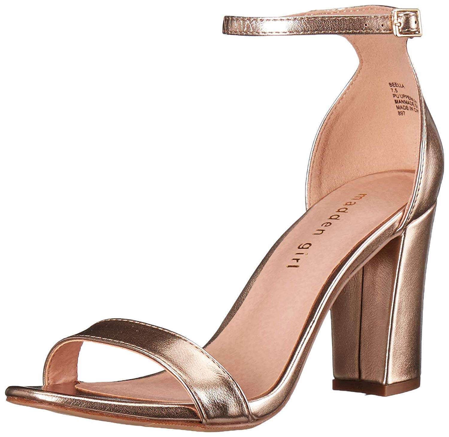 madden girl rose gold sandals