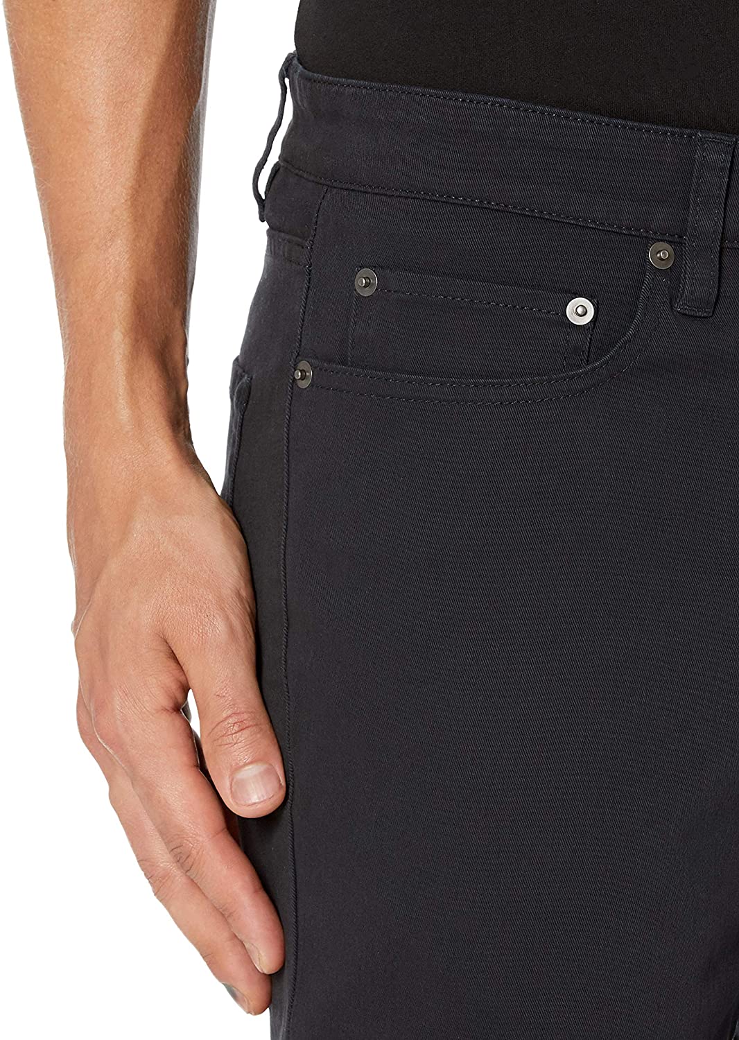 Essentials Men's Skinny-fit 5-Pocket Stretch Twill, Black, Size 40W x ...