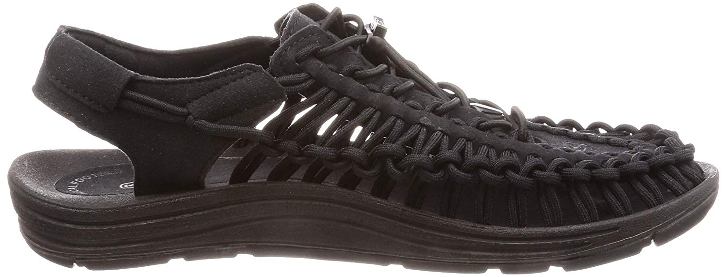 Keen Mens UNEEK Fabric Bungee Closed Toe Sport Sandals, Black/Black ...