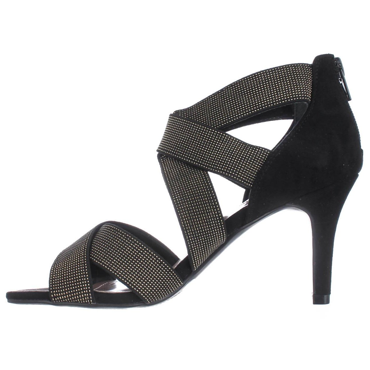 Style Co. Donna Seleste Open Toe Ankle Strap Classic Nero/Gold Size 10.0 Style Co. Donna Seleste Open Toe Ankle Strap Classic Classic Classic Nero/Gold Size 10.0 860db8
