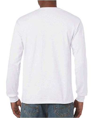 Gildan Men's Ultra Cotton Adult Long Sleeve T-Shirt, 2-Pack,, White ...
