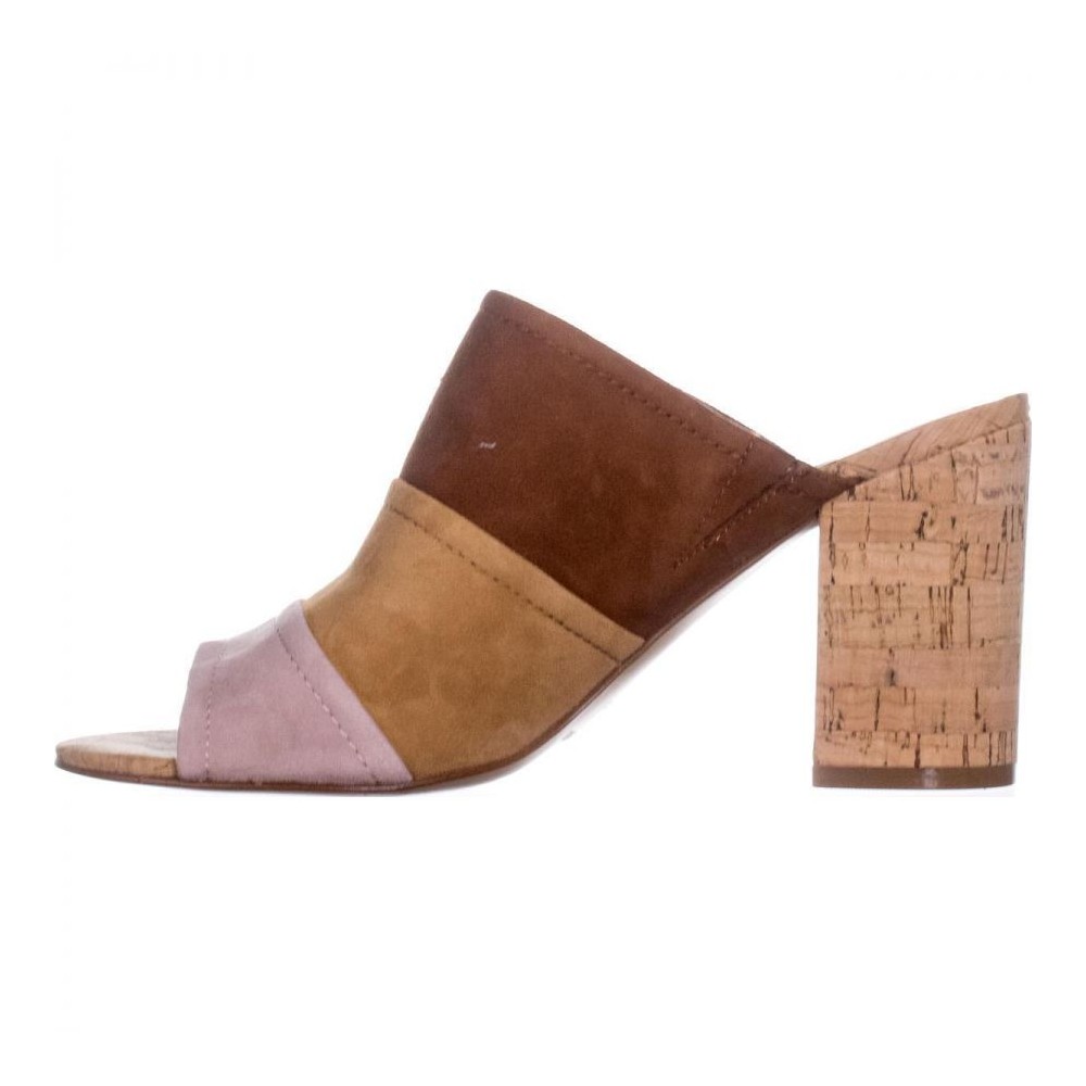 Marc Fisher Womens Prenna Leather Open Toe Casual Mule Sandals, Brown, Size 8.5 190906608995 | eBay