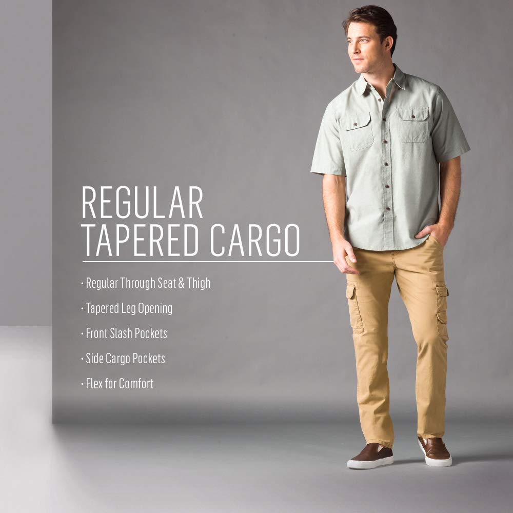 wrangler men's regular tapered cargo