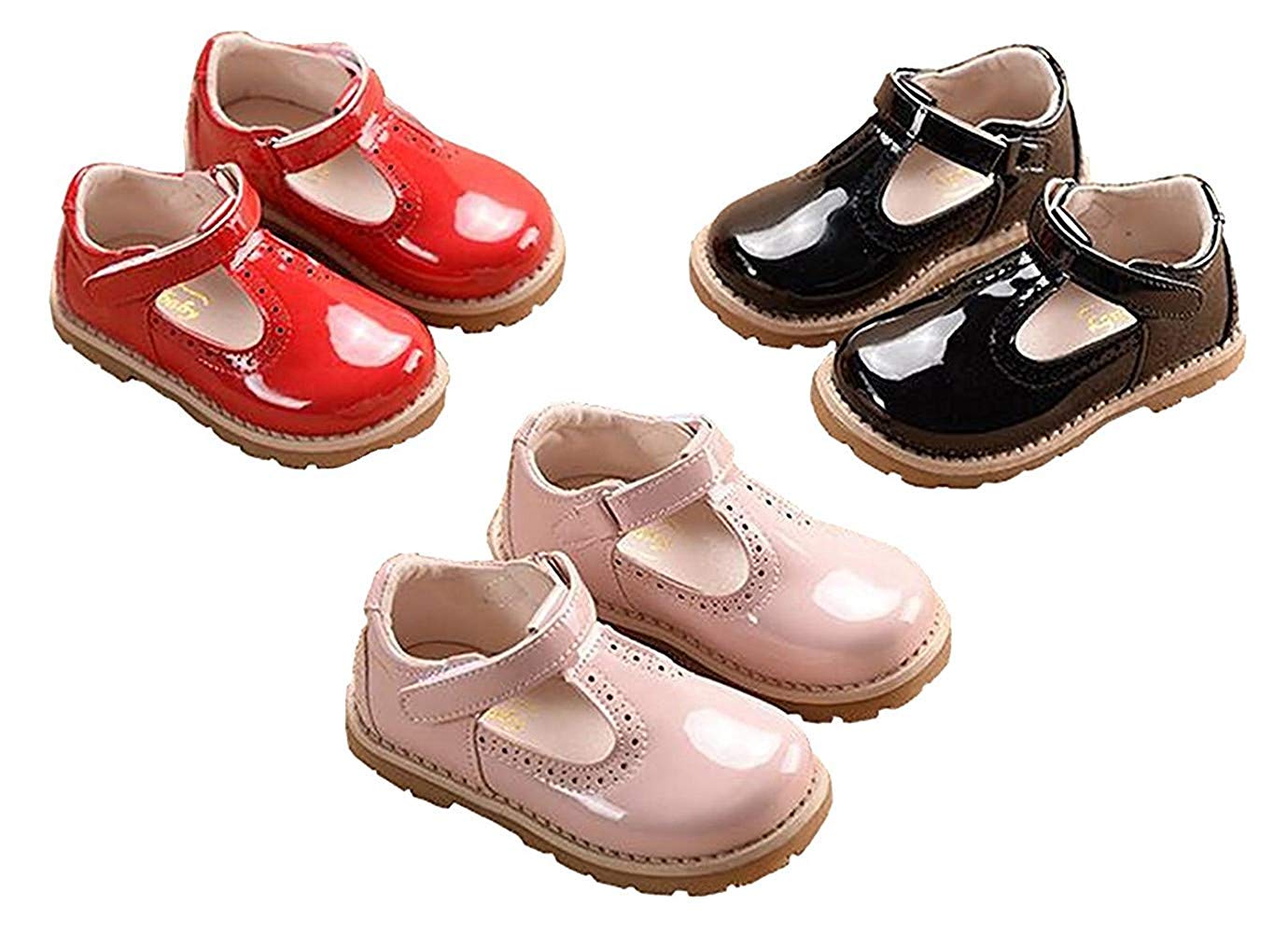 DADAWEN Women's Leather Classic Platform Mid Heel Mary Jane Square Toe Oxfords Dress Shoes 