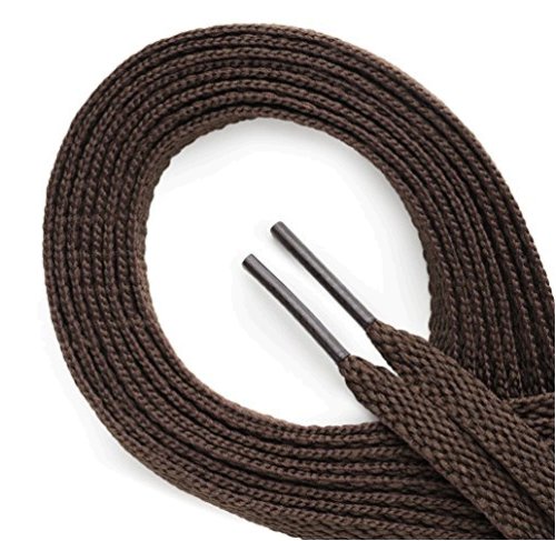 dark brown flat shoelaces