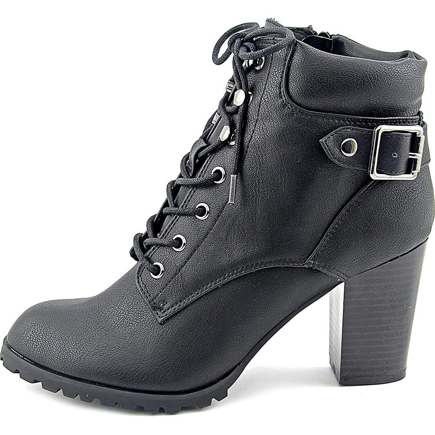 Style & Co. Womens Caitlin Leather Closed Toe Ankle Combat Boots | eBay