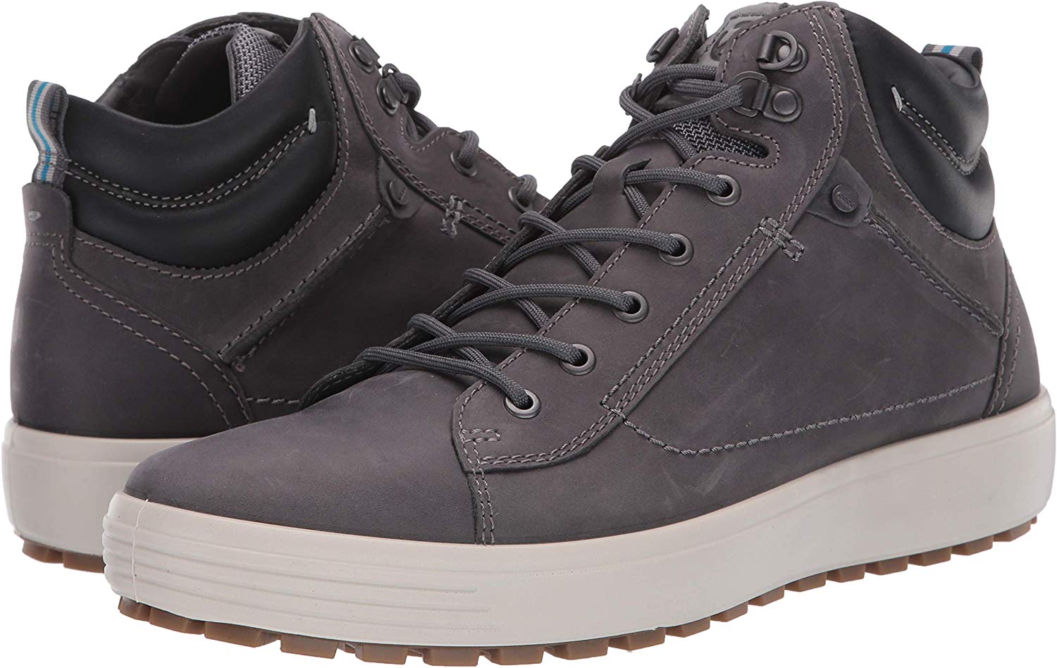 ECCO Men's Shoes Soft 7 Tred Hight Top Lace Up, Magnet/Black/Titanium, Size 11.0 | eBay