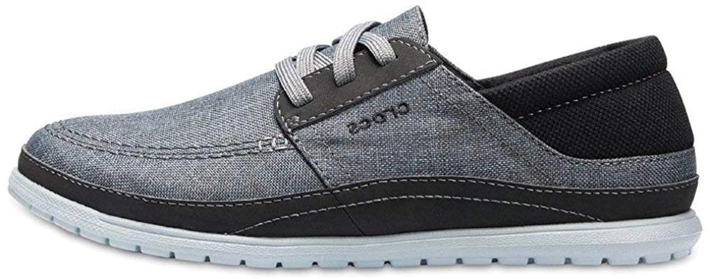 Crocs Men's Santa Cruz Playa Lace-Up Sneaker | Comfortable, Grey, Size ...