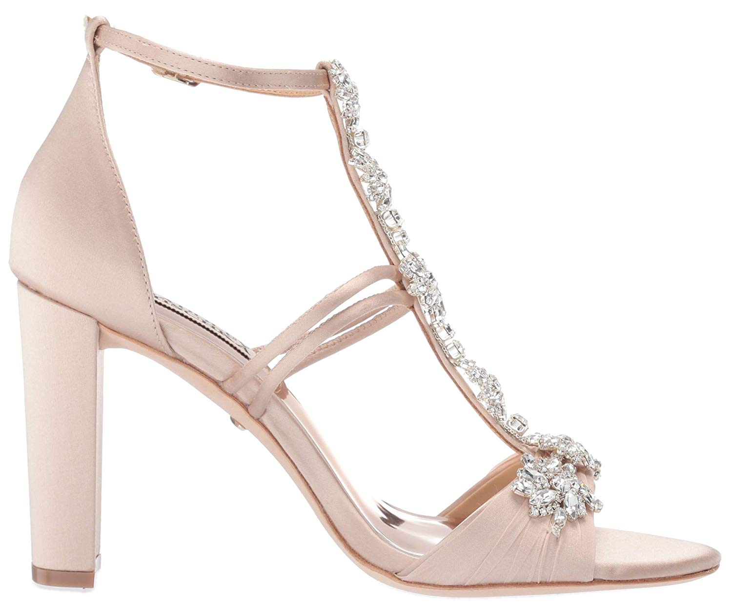 badgley mischka laney satin & crystal sandals