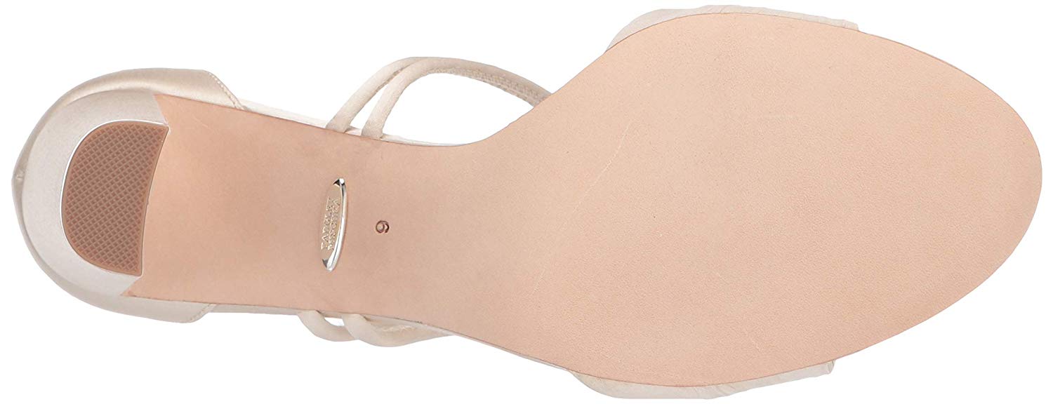 badgley mischka ivory satin shoes