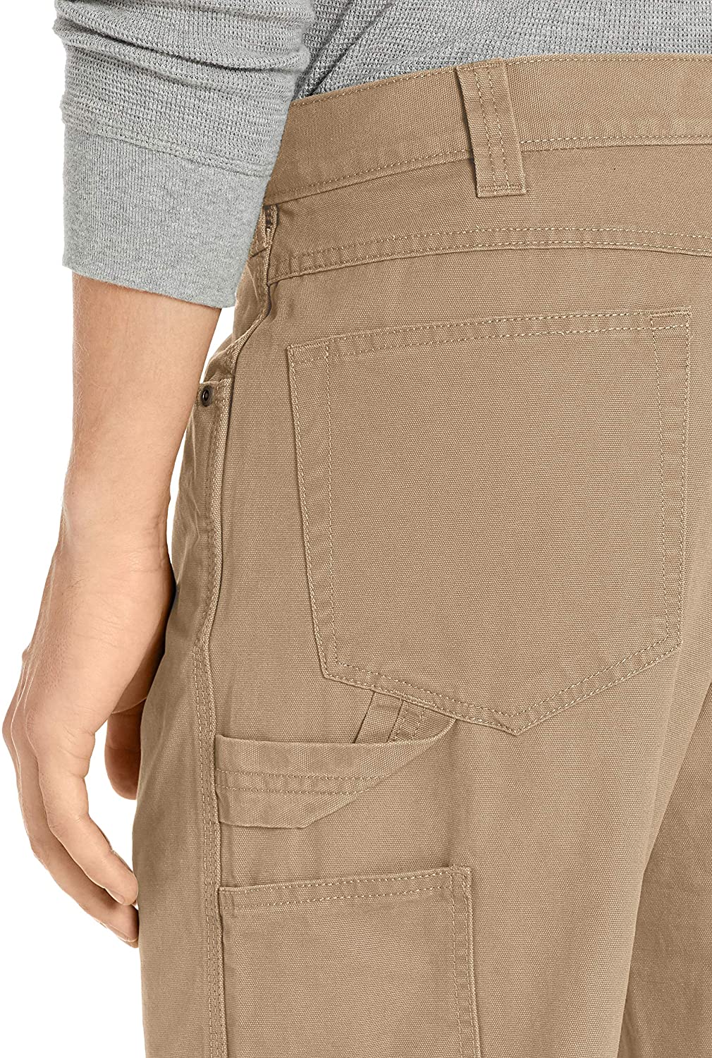 Essentials Men's Carpenter Jean with Tool Pockets, Khaki, Size 29W x ...