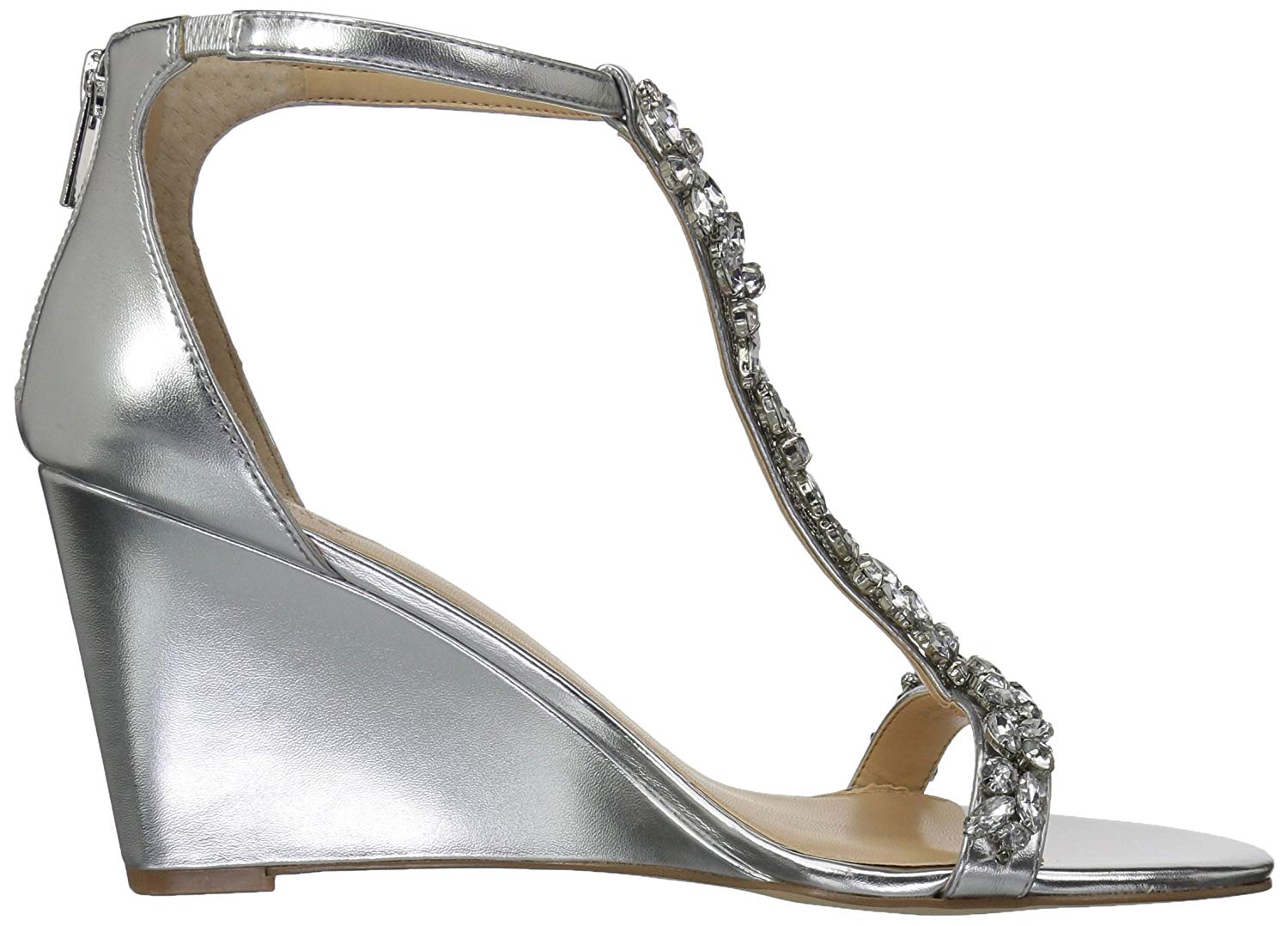 badgley mischka silver wedges
