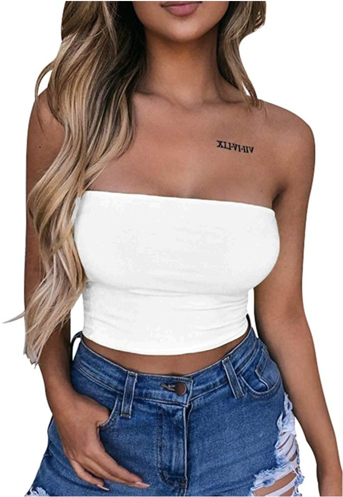 Lagshian Womens Sexy Crop Top Sleeveless Stretchy Solid White Size Large 9c2y Ebay 0763