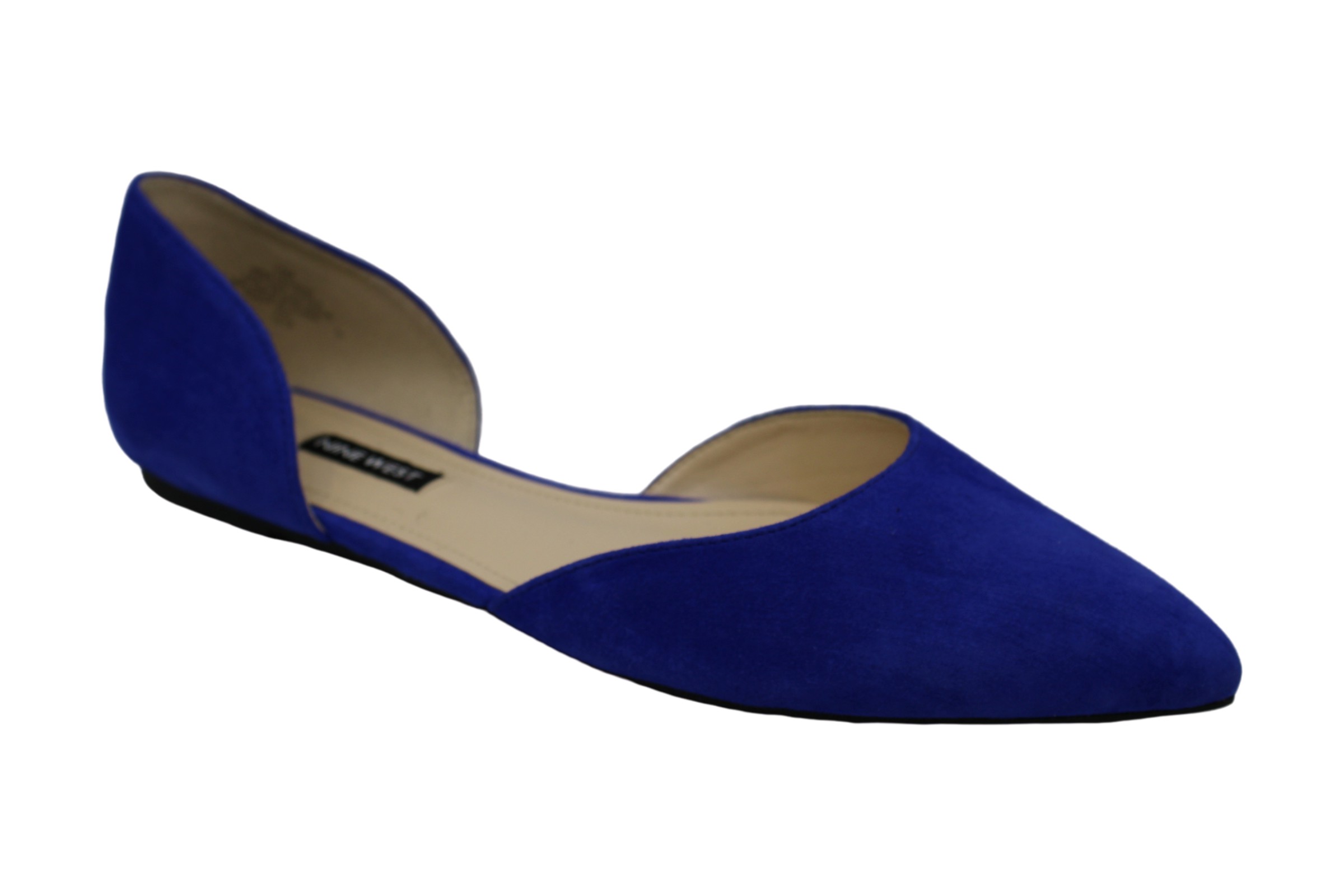 blue pointed toe flats