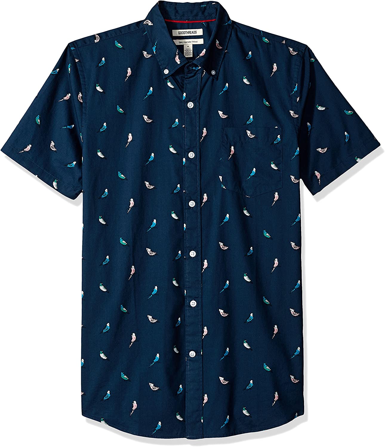 Brand - Goodthreads Men's Slim-Fit Short-Sleeve, Birds ...