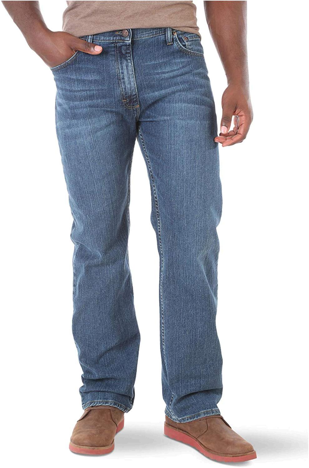 wrangler authentics men's relaxed fit comfort flex waist jean