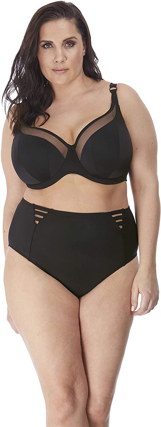 Elomi Plus Size Sweetheart Bikini Top, Black, Size 40G 5fYy eBay