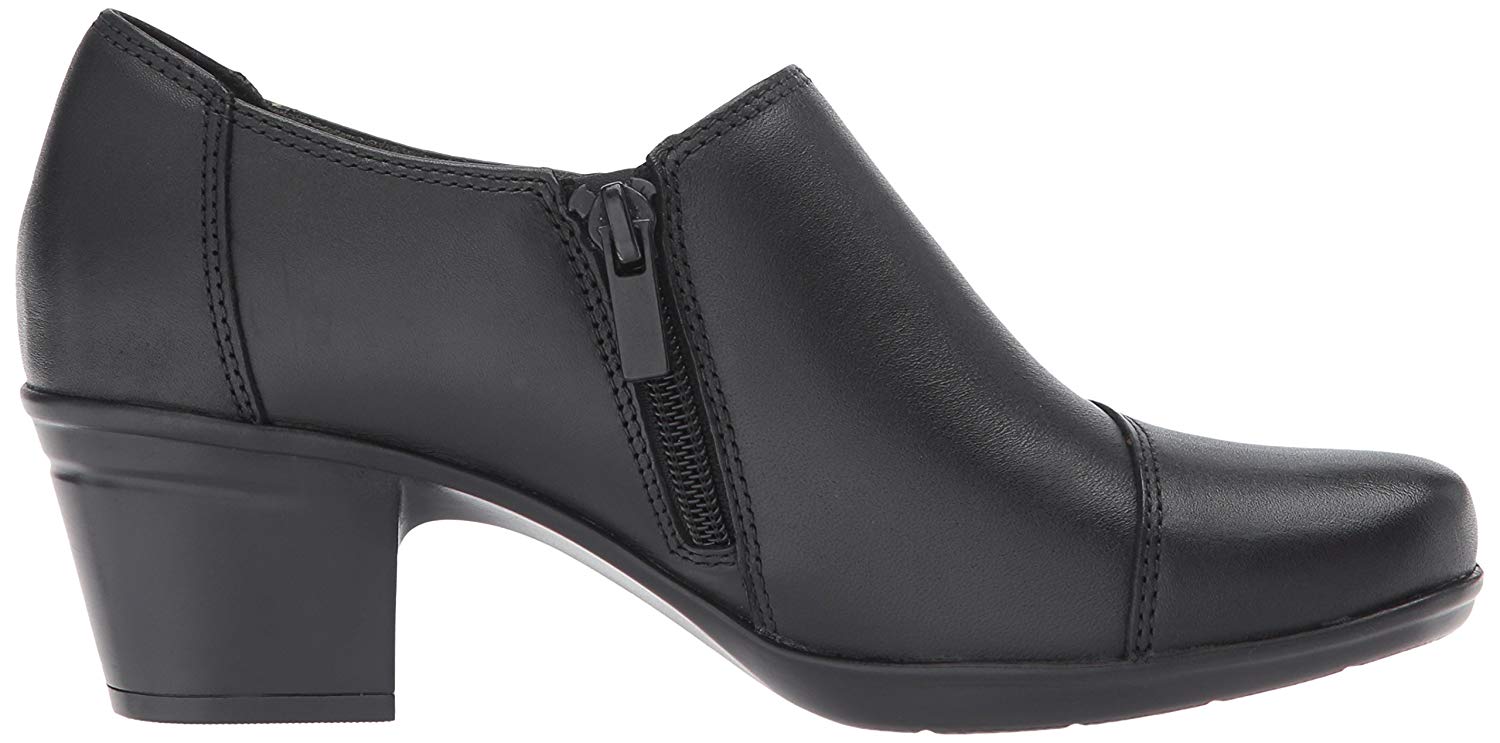 Clarks Women's Shoes Emslie Warren Leather Closed Toe, Black Leather ...