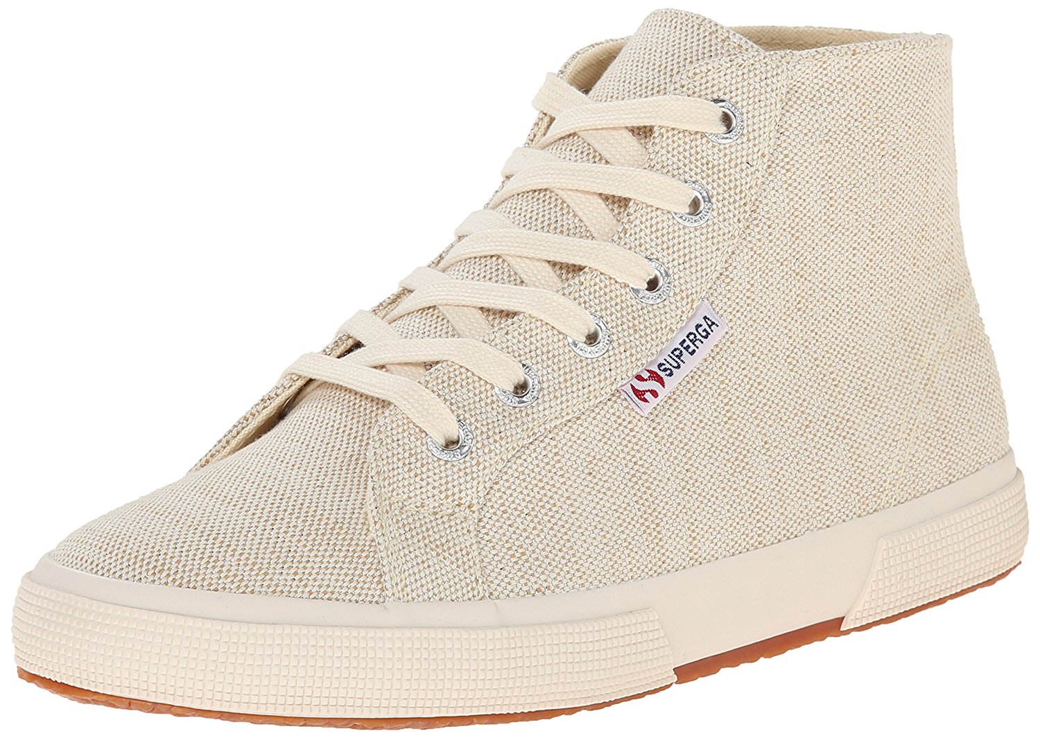 SUPERGA Womens 2095 Metallic Linen Canvas Hight Top Pull On Natural Size 10.0 SUPERGA Womens 2095 Metallic Linen Canvas Hight Top Pull On Natural Size 10.0