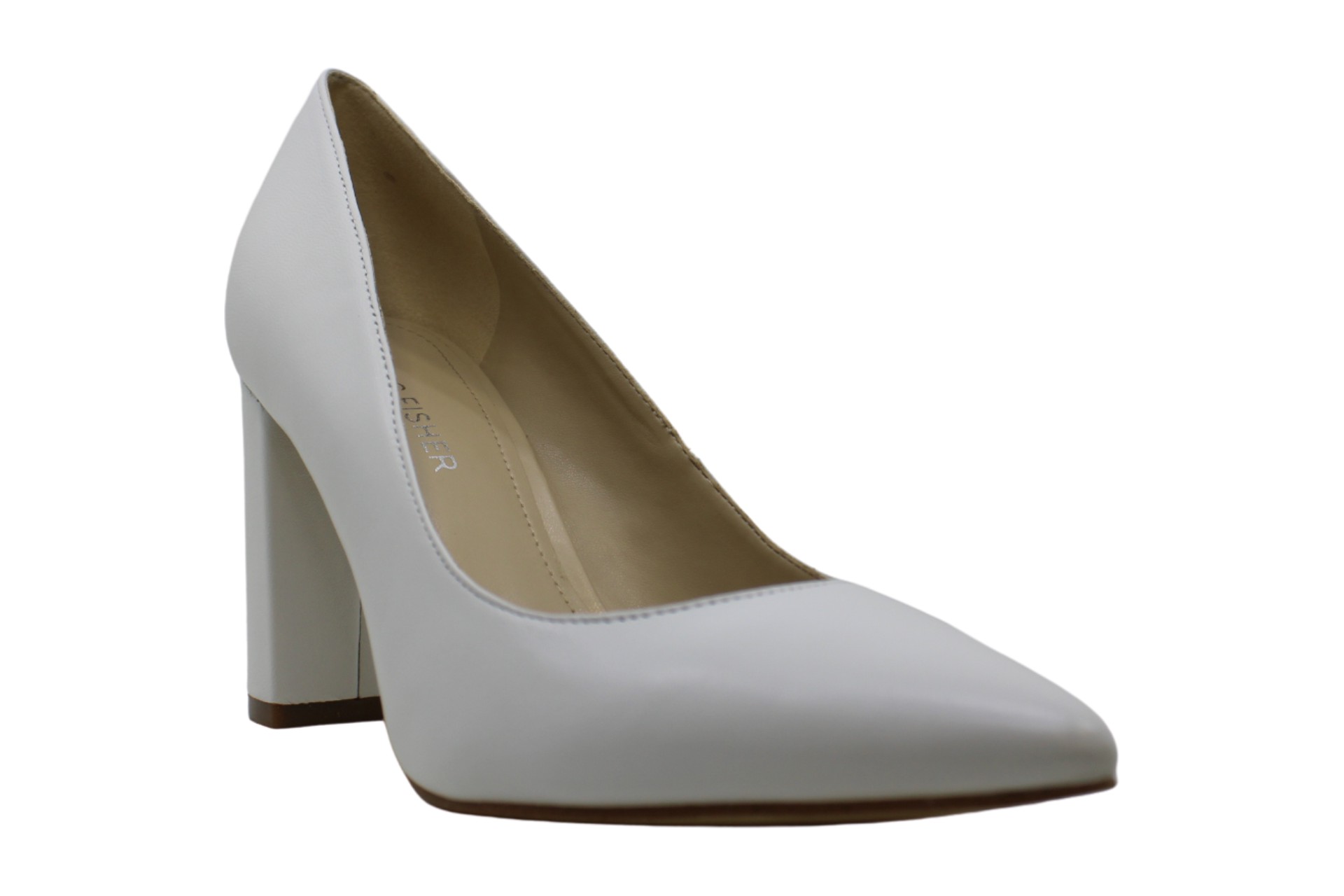 Marc Fisher Womens Viviene Leather Pointed Toe Classic Pumps, White ...