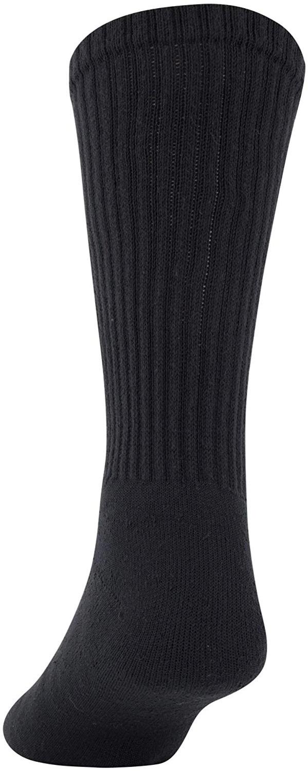 Gold Toe Men's 656S Cotton Crew Athletic Sock MultiPack, Black, Black