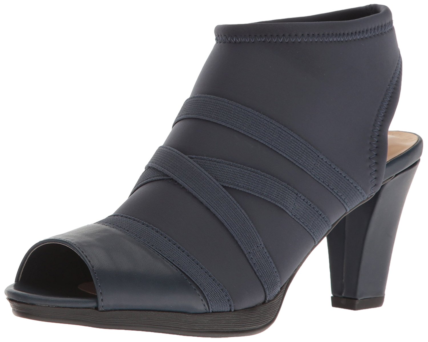 Bella Vita Womens lisbeth11 Fabric Peep Toe Classic Black Stretch Size 6.0 Bella Vita Womens lisbeth11 Fabric Peep Toe Classic Black Stretch Size 6.0