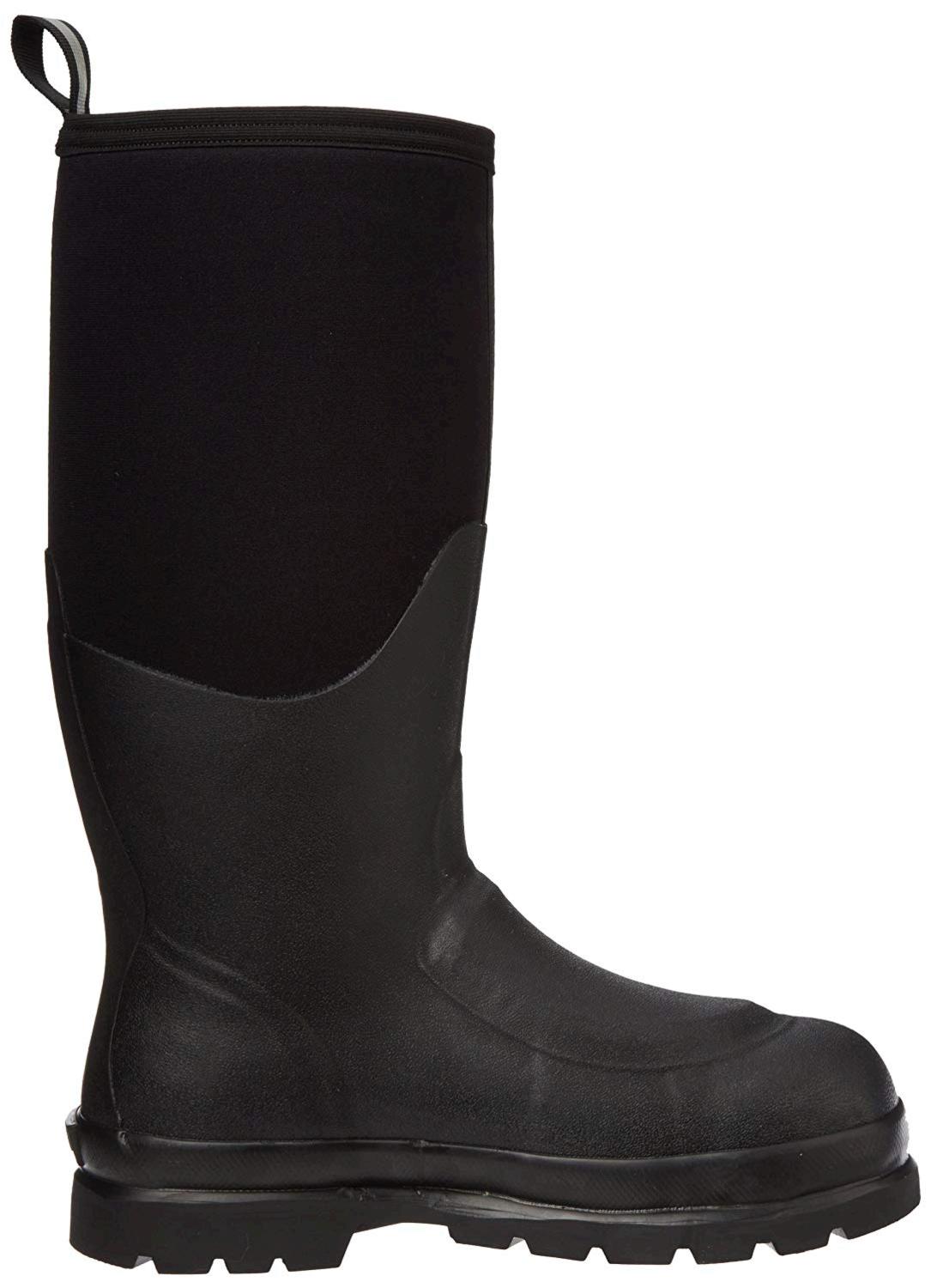 Muck Boot Mens Chore Steel toe Pull On Safety Shoes, Black, Size 10.0