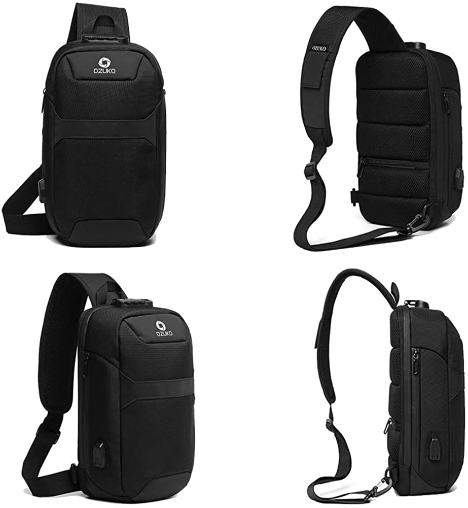 Anti Theft Sling Bag Shoulder Crossbody Backpack, Black-new, Size One ...