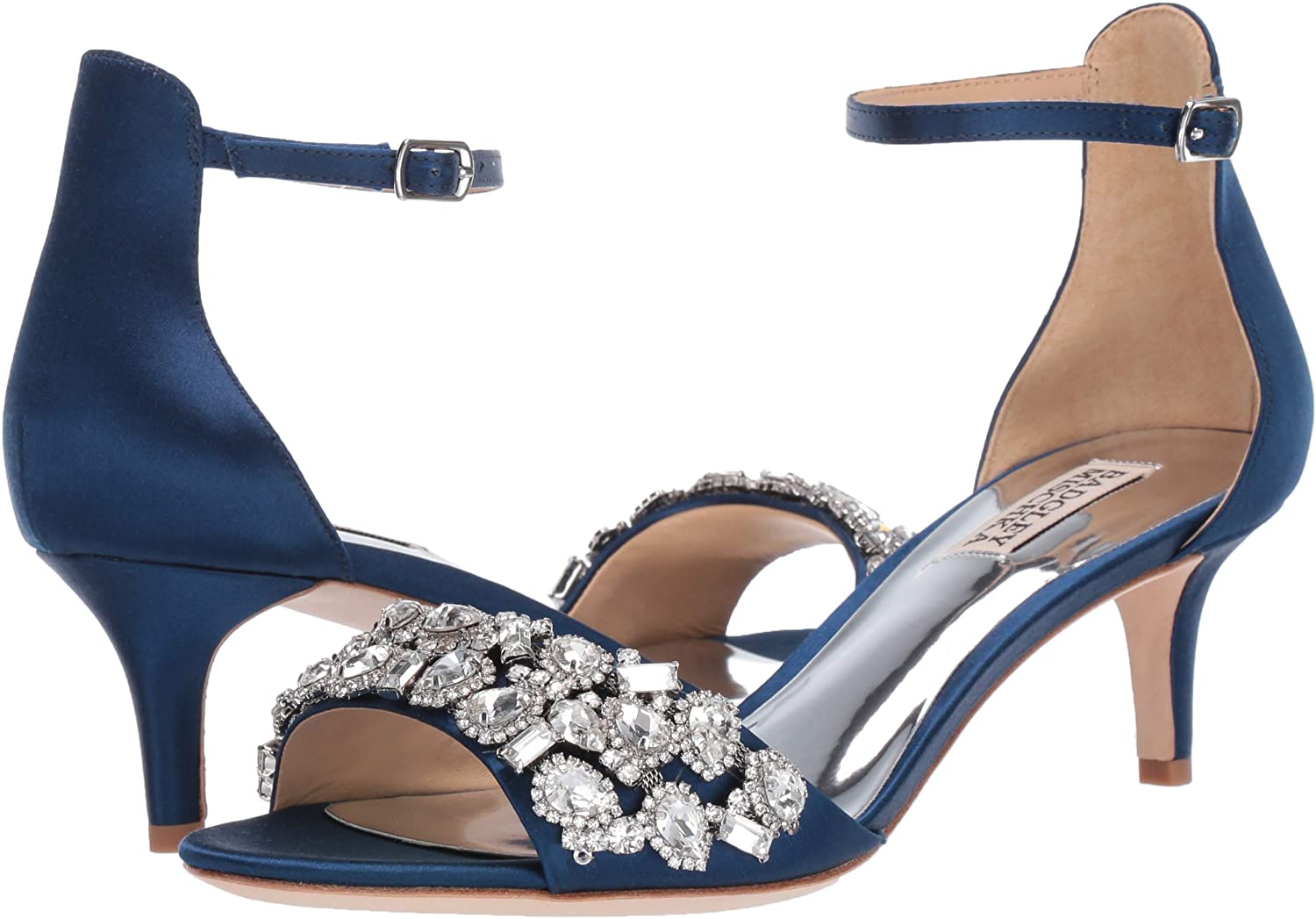 navy blue badgley mischka shoes