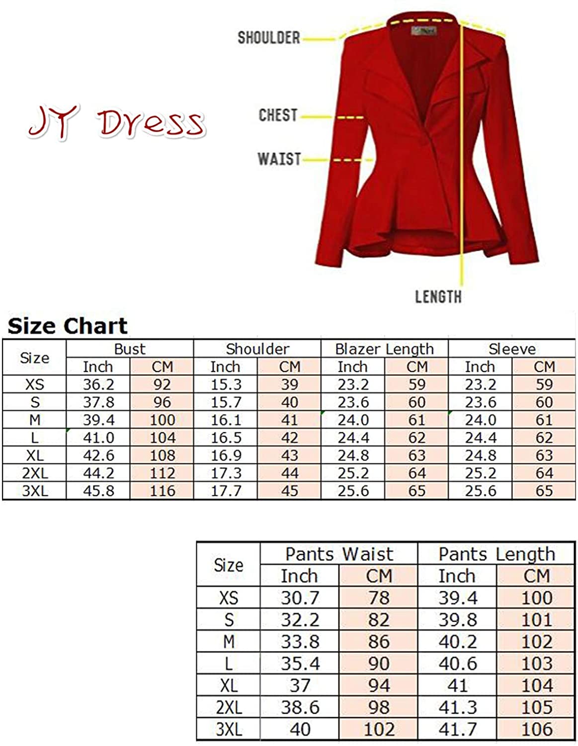 JYDress Women's Velvet Pant Suits Set Ladies Business, Burgundy, Size ...