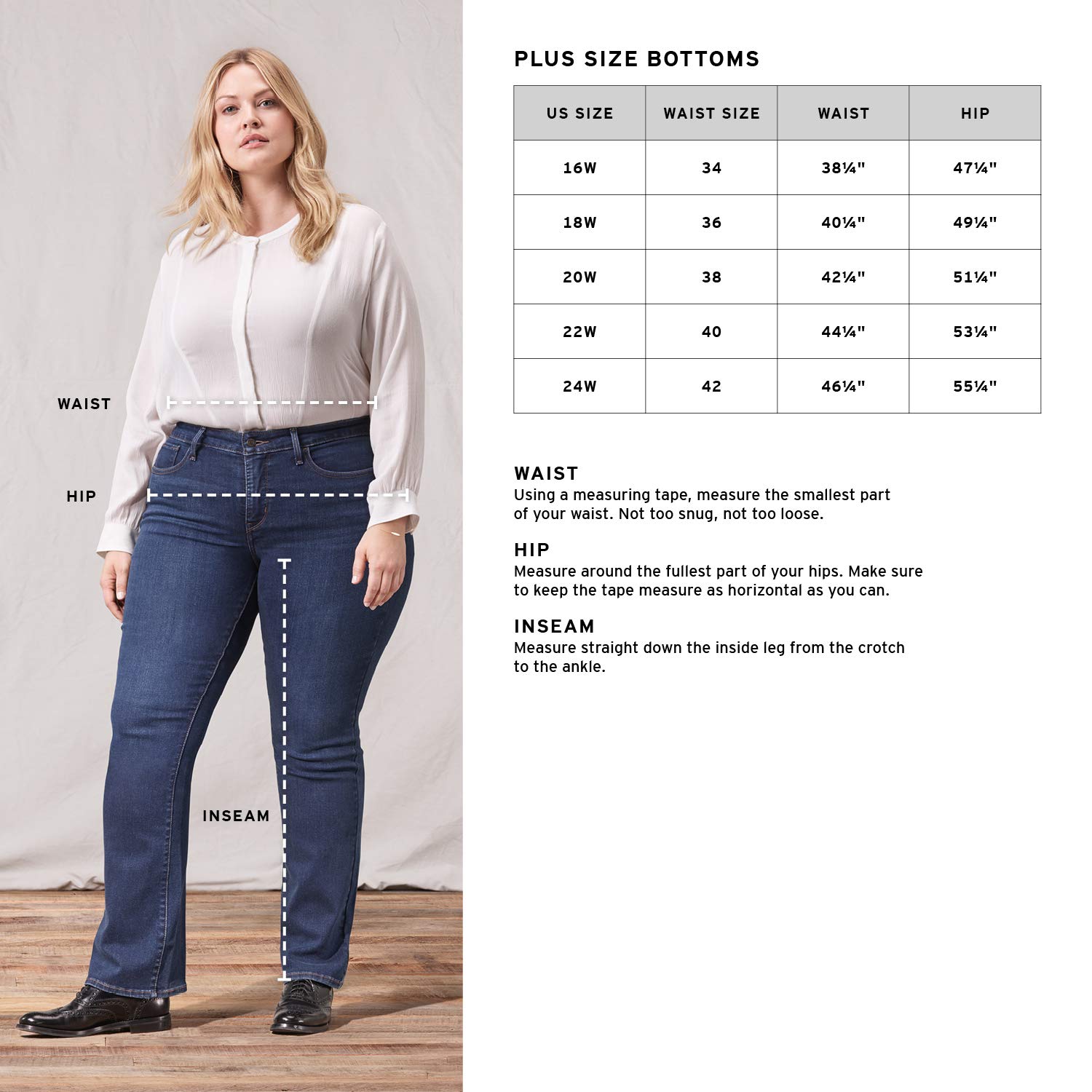 Levi Size Chart Women