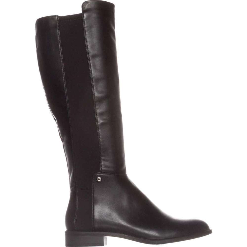 Alfani Womens pippaa Almond Toe Knee High Fashion Boots, Black leather ...