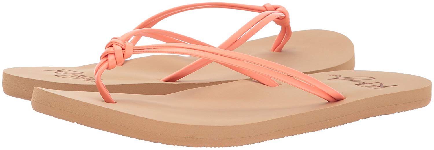 tan roxy flip flops