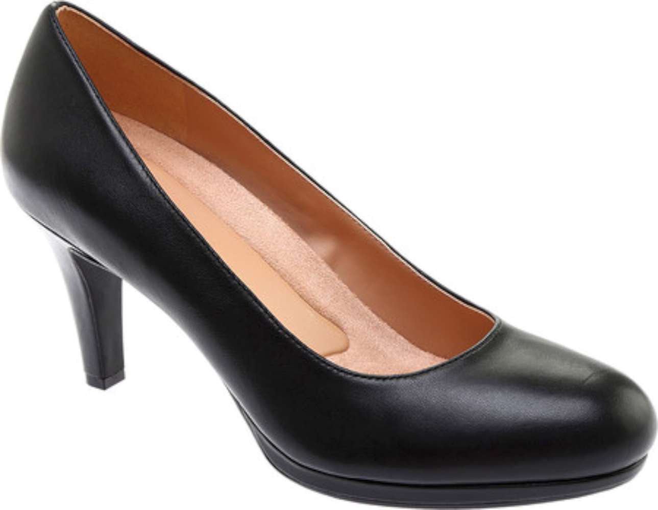 Naturalizer Womens Michelle Leather Round Toe Classic Pumps Black Size EpT EBay