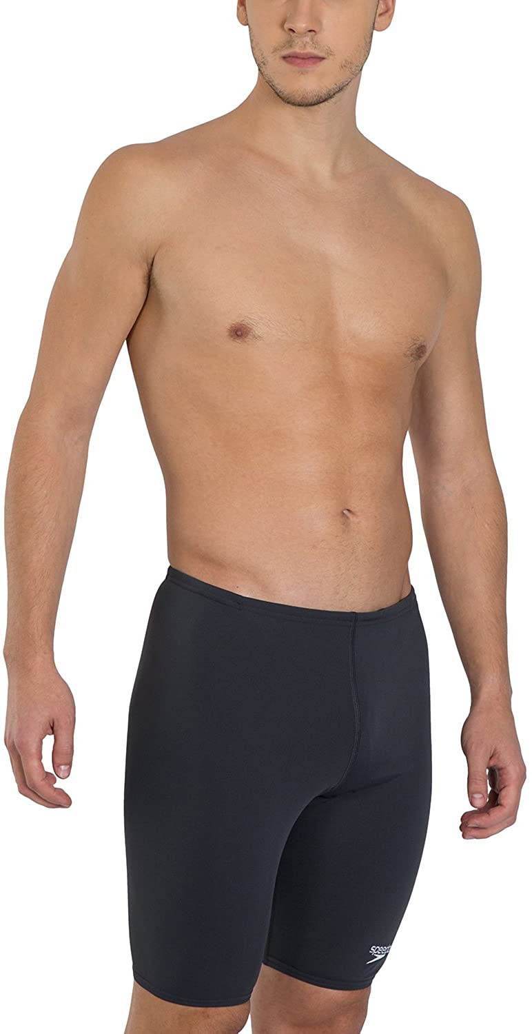 Speedo International Men's Endurance Polyester Solid, Grey Jammer