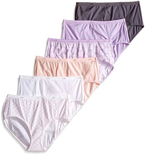 Hanes Women's Cotton Low Rise Brief 6 Pack Styles and Colors, Assorted ...