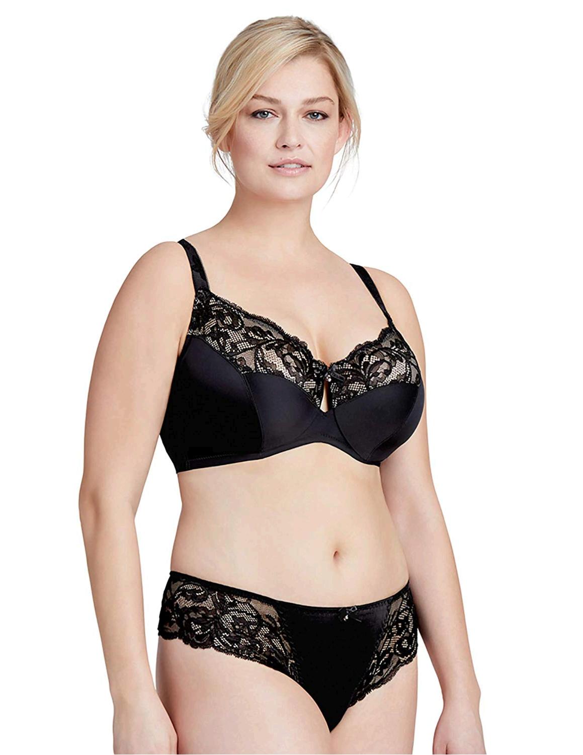 Bramour By Glamorise Women S Full Figure Plus Size Luxury Black Size J P Xn EBay