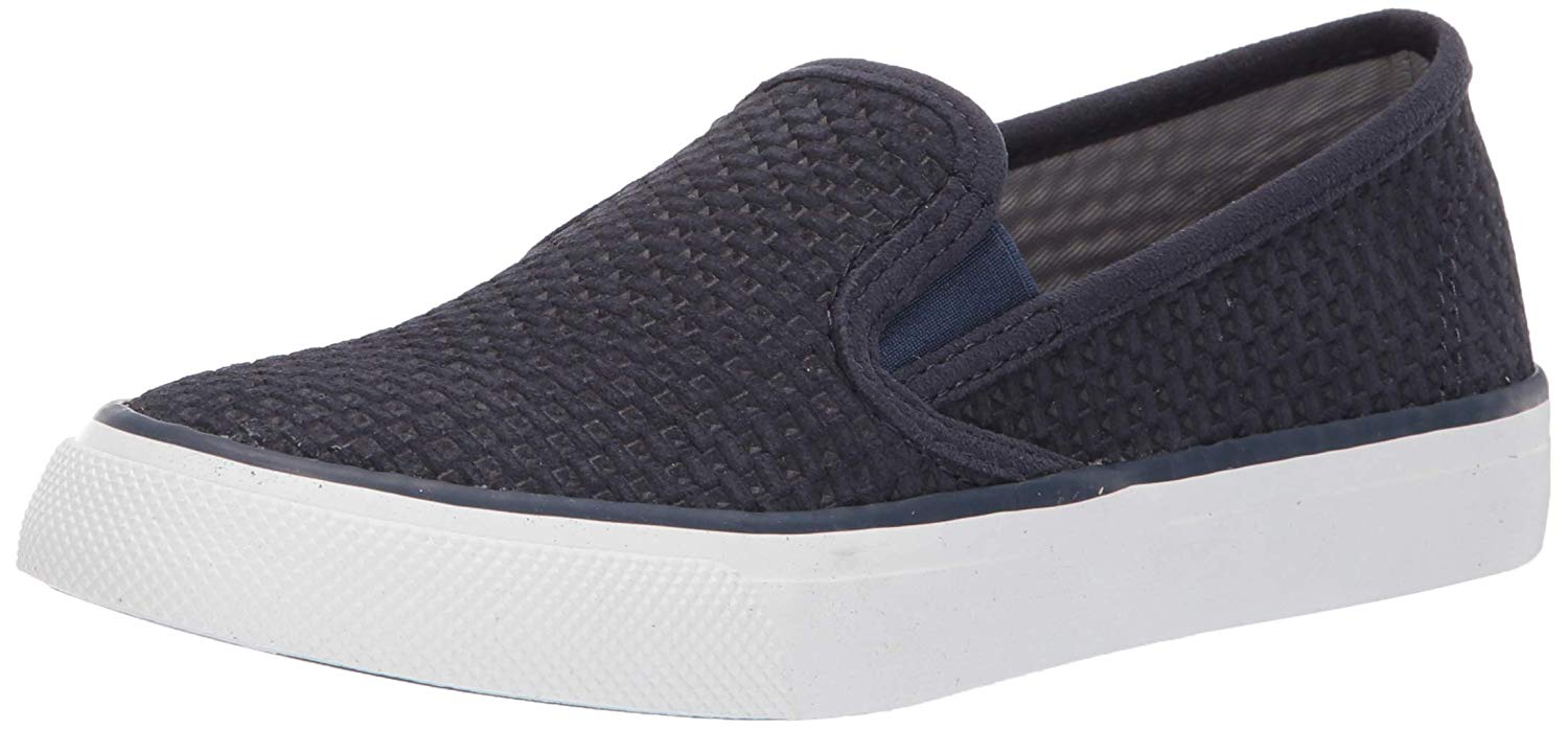 Sperry Womens Seaside Emboss Fabric Low Top Slip On Fashion, Navy, Size ...