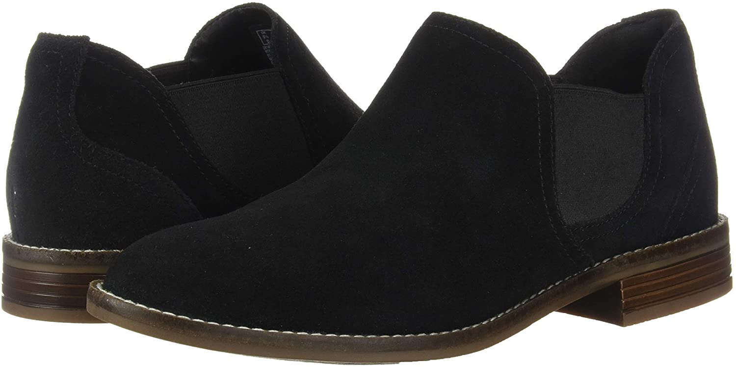 clarks camzin suede ankle bootie