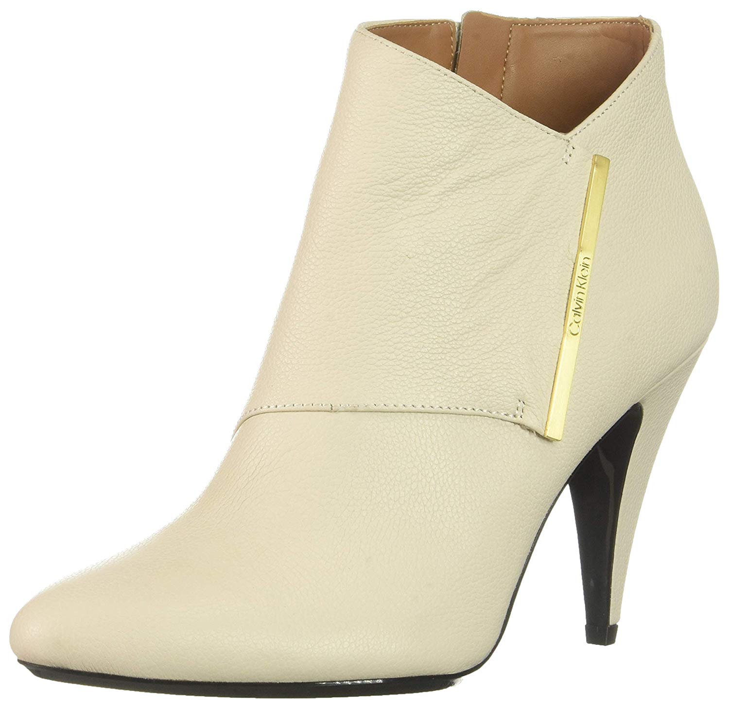 calvin klein white ankle boots