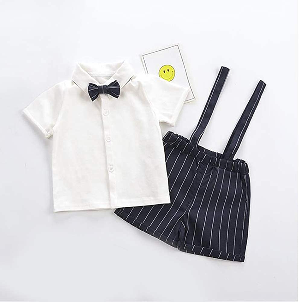 Xifamniy Baby Boy Gentleman Outfits Romper with Bow, Black