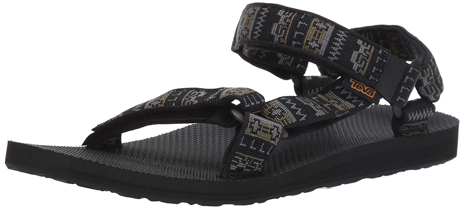 Teva Mens Vintage Open Toe Sport Sandals, Pottery Black/Multi, Size 13.