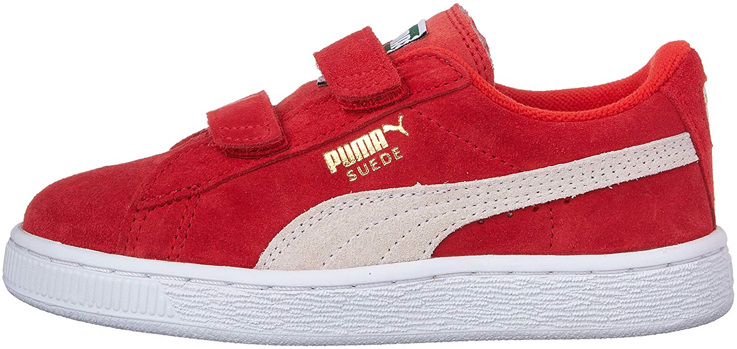black red puma suede