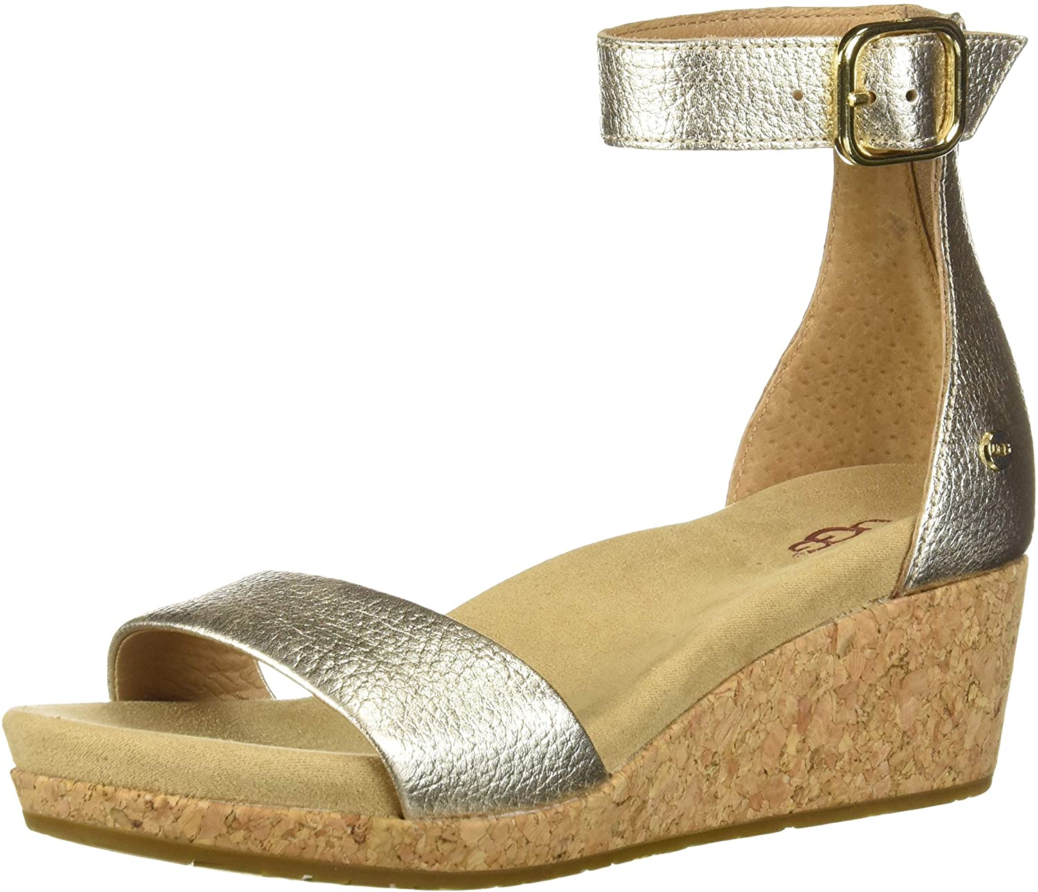 UGG Women's Zoe Ii Metallic Wedge Sandal, Gold, Size 8.5 LEzw ...