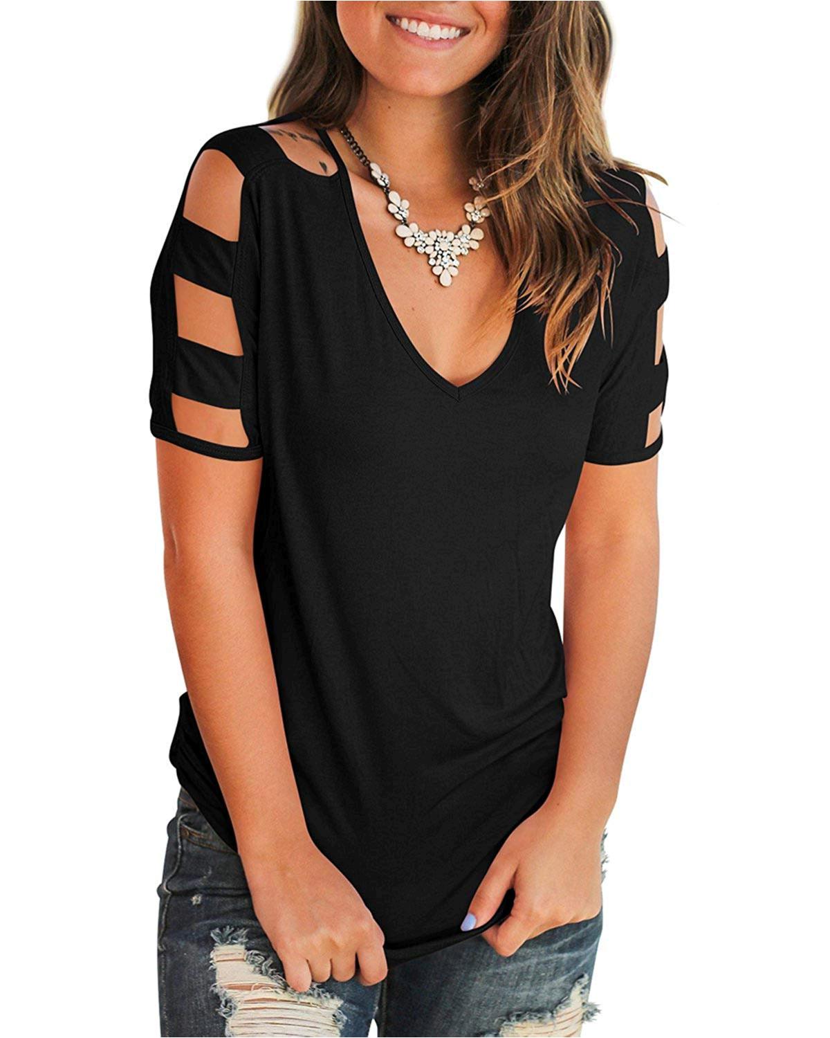 cold shoulder t shirts uk